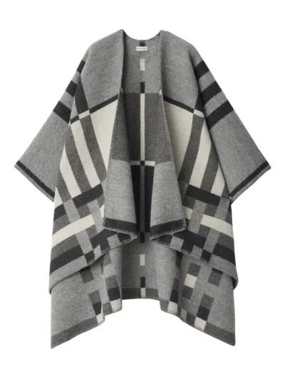 Burberry Colour-block Checked Cape