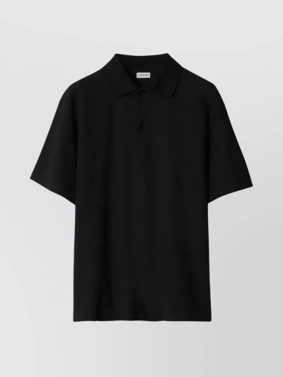 Burberry Comfortable Relaxed Fit Polo Shirt In Black