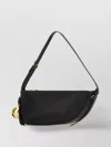 Burberry Compact Leather Shield Crossbody In Black