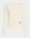 Burberry Constance Wool-blend Crewneck Sweater In Neutral