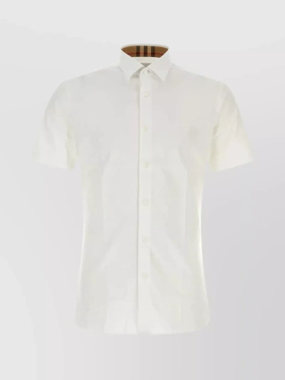 Burberry Contemporary Stretch Cotton Shirt In Brown