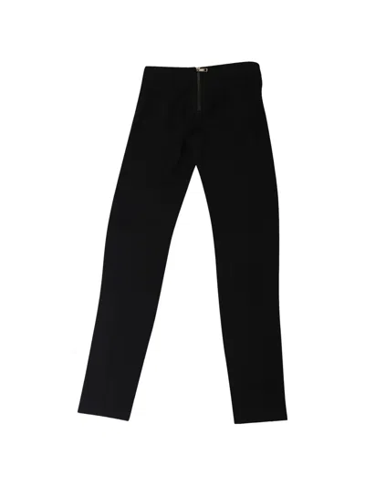Pre-owned Burberry Contour Back Zip Trousers In Black