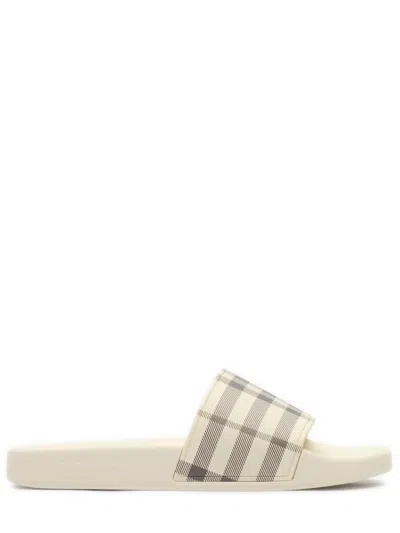 Burberry Contoured Insole With Embossed Logo Lettering In Neutral
