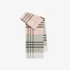 Burberry Contrast Check Cashmere Scarf In Pink
