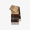 Burberry Contrast Check Cashmere Scarf In Brown
