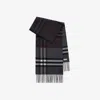 Burberry Contrast Check Cashmere Scarf In Gray