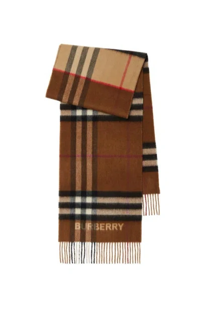 BURBERRY BURBERRY CONTRAST CHECK CASHMERE SCARF