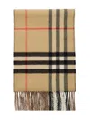 Burberry Contrast Check Cashmere Scarf In Brown