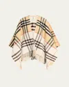 Burberry Double Check Cape In Multi