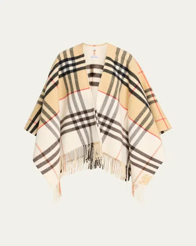 Burberry Double Check Cape In Multi