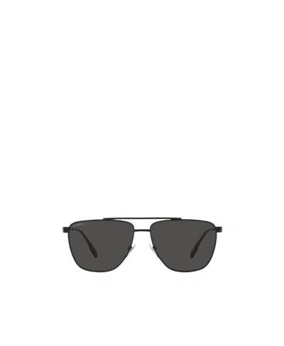 Burberry Contrast-color Logo Sunglasses In Black