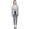 BURBERRY BURBERRY CONTRAST STRIPE CROP WOOL TROUSERS IN GREY