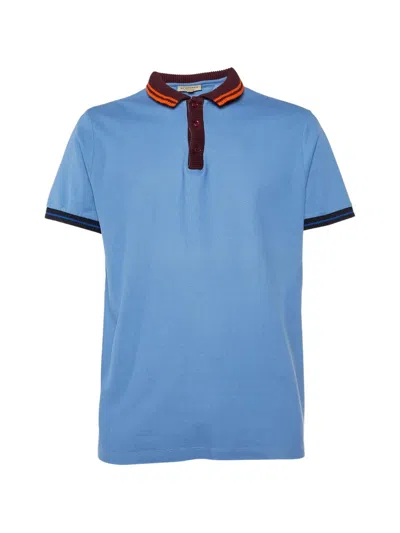 Pre-owned Burberry Contrast Trim T-shirt In Blue