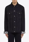 Burberry Contrasting-cuffs Denim Jacket In Blue