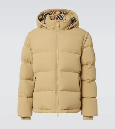 Burberry Men Beige Nylon Padded Jacket
