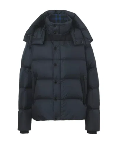 Burberry Convertible Padded Jacket In Blue