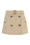 Burberry Trench-style Mini Skirt In Beige
