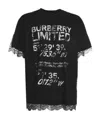 Burberry Coordinates Lace Layered T-shirt In Black