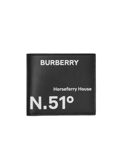 Burberry Coordinates-print Bifold Wallet In Black