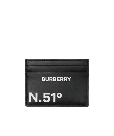Burberry Coordinates-print Leather Card Case In Black
