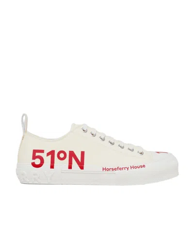 Burberry Coordinates Print Low-top Sneakers In Nude