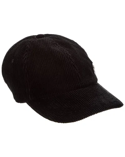 Burberry Corduroy Baseball Cap In Black