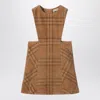 Burberry Corduroy Check-patterned Overalls In Brown