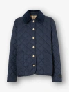 BURBERRY CORDUROY COLLAR DIAMOND QUILTED JACKET