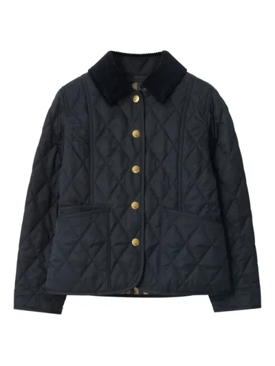 Burberry Kids' Corduroy-collar Jacket In Blue