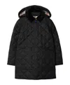 Burberry Corduroy-collar Quilted Jacket In Black