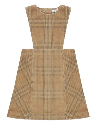 Burberry Kids' Corduroy Dress In Brown