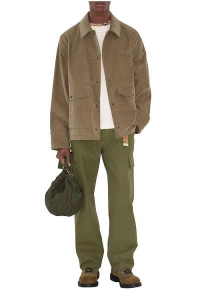 Burberry Corduroy Jacket In Brown