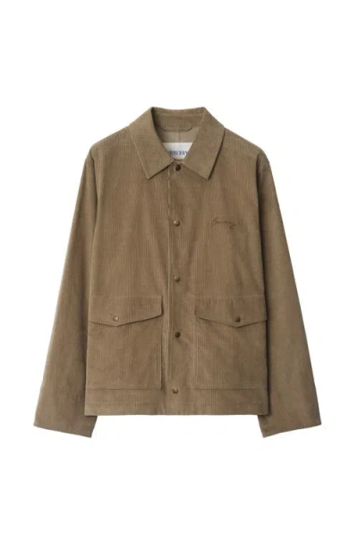 Burberry Corduroy Jacket In Puddle