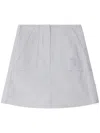 Burberry Corduroy Mini Skirt In White