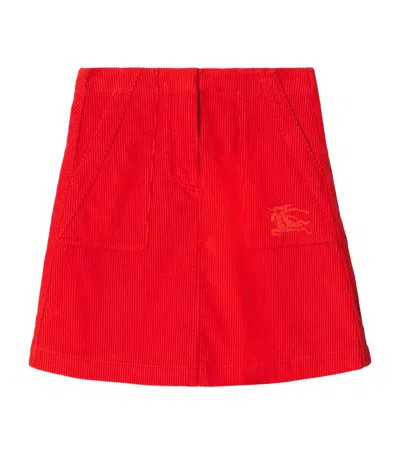 Burberry Kids Corduroy Skirt (3-14 Years) In Red