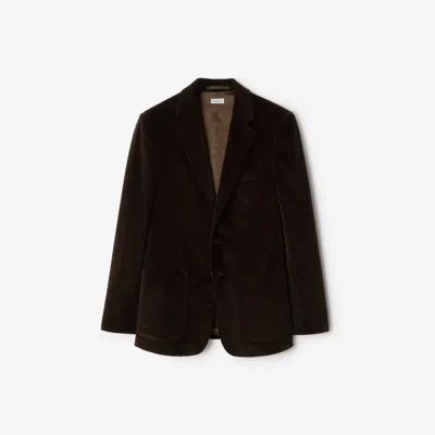 Burberry Corduroy Tailored Jacket In Brown