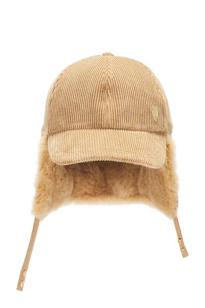 Burberry Corduroy Trapper Hat In Teddy