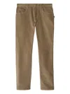 Burberry Corduroy Slim Fit Trousers With Check Tab