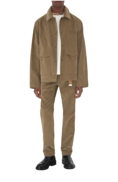 Burberry Corduroy Trousers In Brown