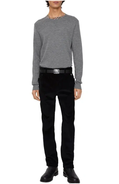 Burberry Corduroy Trousers In Gray