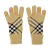 Burberry Core Check Gloves In Sand