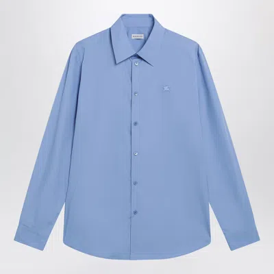 Burberry Long Sleeve Shirt Button Down Collar In Blue