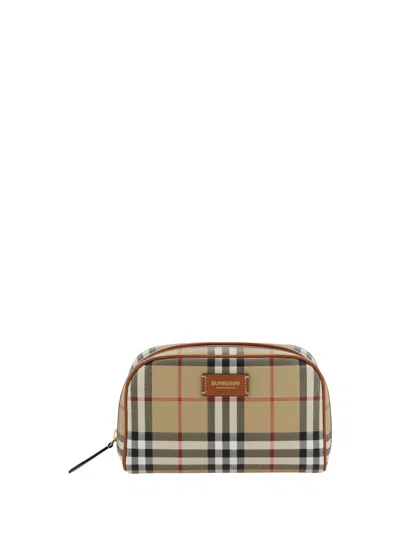 Burberry Cosmetic Pouch In Archive Beige