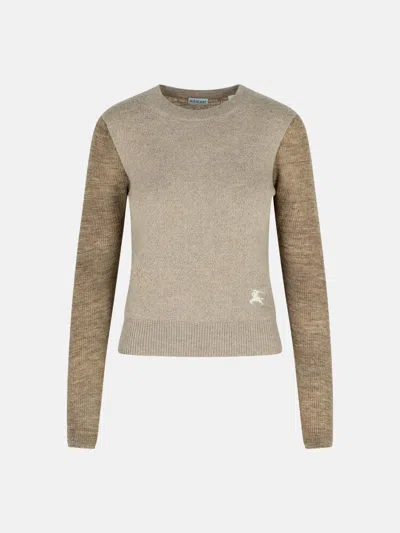 BURBERRY 'COSTANCE' TURTLENECK SWEATER IN BEIGE ALPACA BLEND
