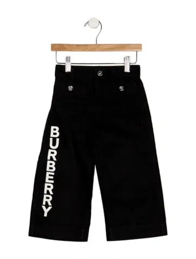 Pre-owned Burberry Babies' Coton Black Denim Jeans With Button And Zip Closure