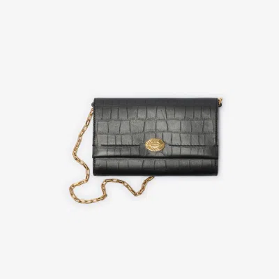 Burberry Cotswolds Chain Strap Wallet In Black