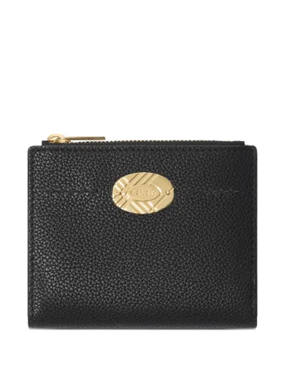 Burberry Leather Cotswolds Bifold Wallet In Black