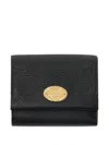 Burberry Cotswolds Leather Check-engraved Wallet In Black