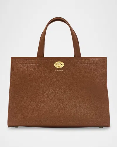 Burberry Cotswolds Small Leather Tote Bag In Brown