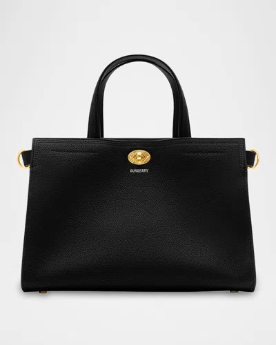 Burberry Cotswolds Small Leather Tote Bag In Black